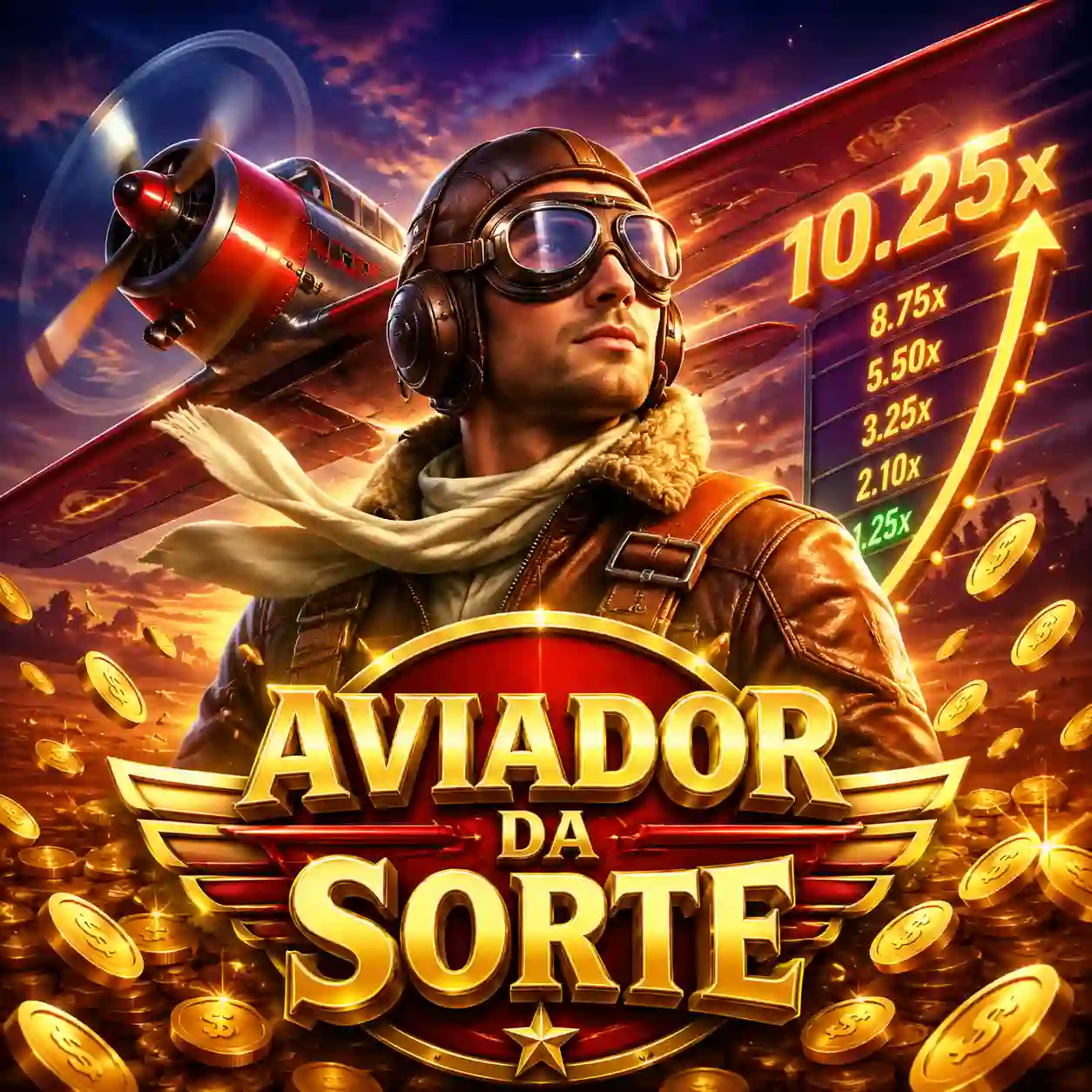 Ícone de jogo de crash relacionado ao estilo Aviator com multiplicador crescente
