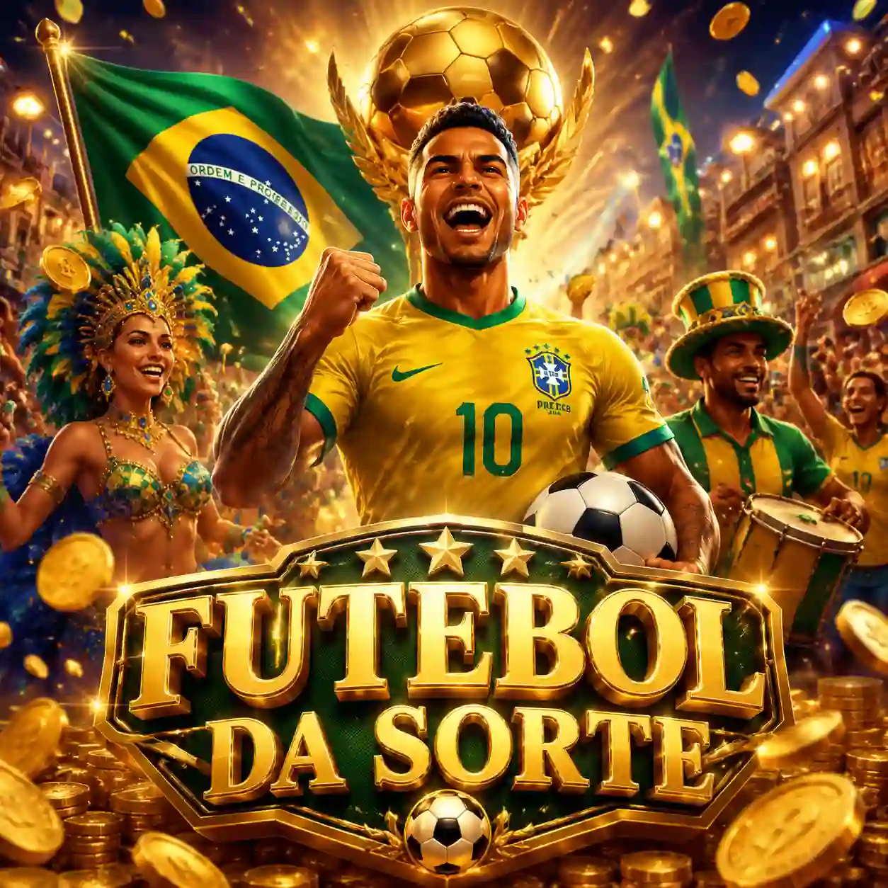 Bola de futebol com painel de odds em destaque dourado